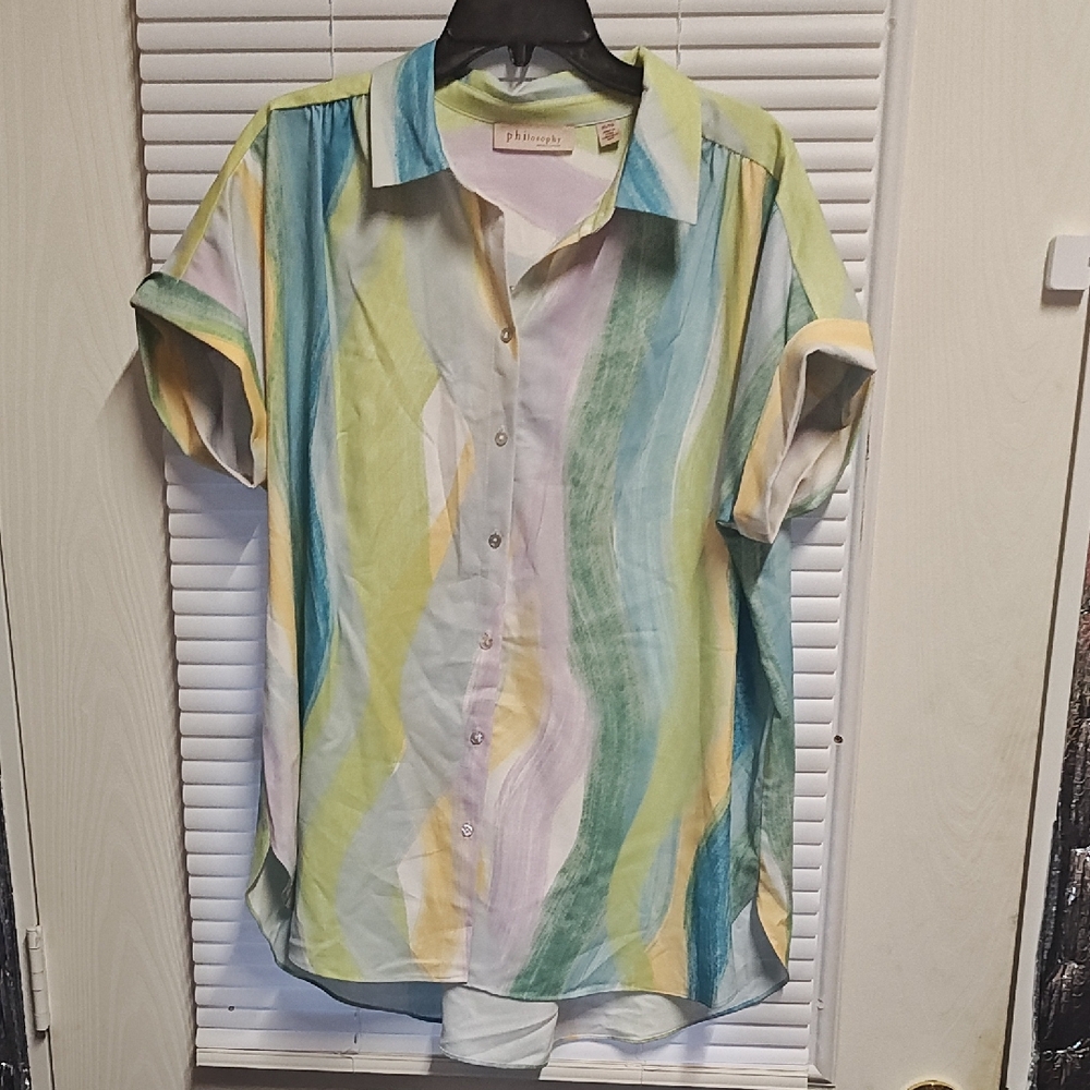 Philosophy Watercolors Button Down Shirt